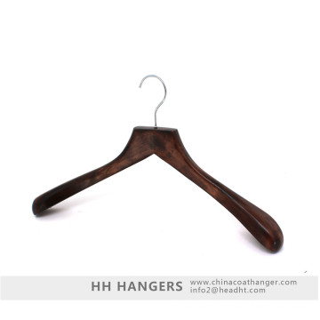 18" Luxury Bigger Shoulder Walnut Wooden Suit Clothes Hangers